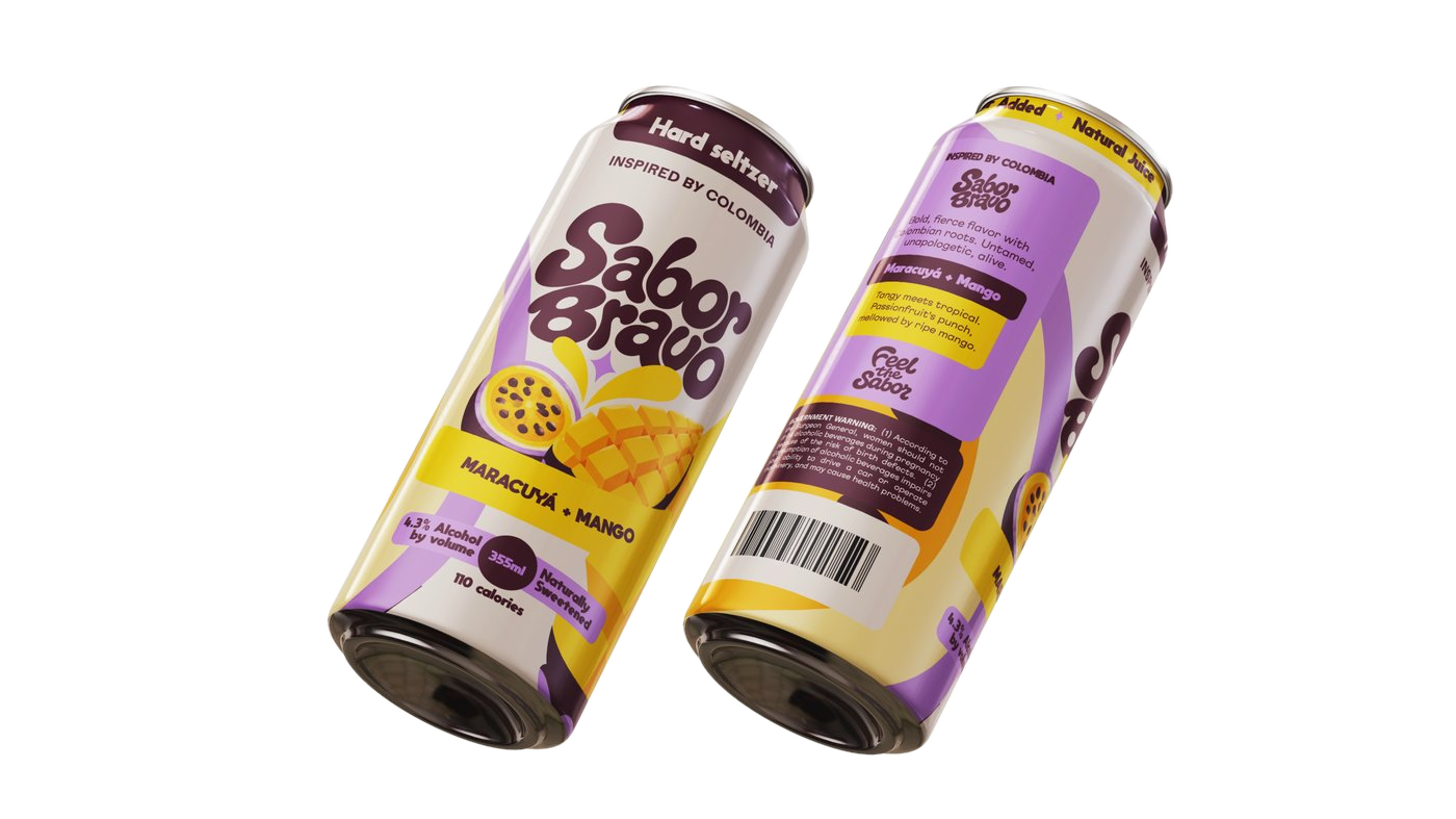 Sabor Bravo Maracuyá + Mango can